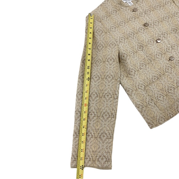 Pendleton Women’s 14 Tan Tweed Wool Blazer Jacket - Picture 12 of 14